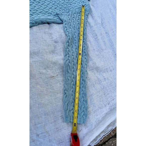 Liz Claiborne Sweater Sz Med Cable Knit textured V Neck Pullover coastal grandma - Picture 7 of 13